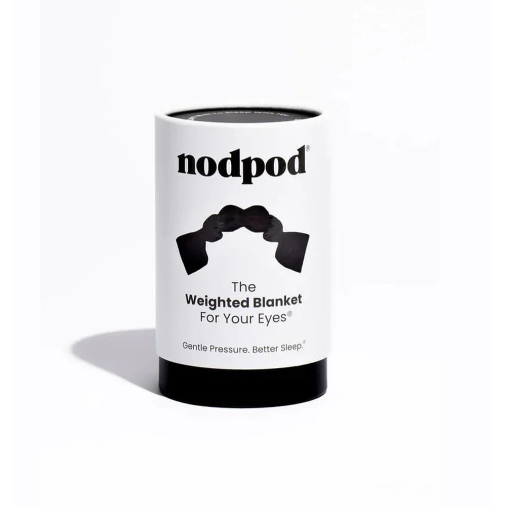 Nodpod Weighted Sleep Mask Black Eye Blanket Cooling Microfleece NEW